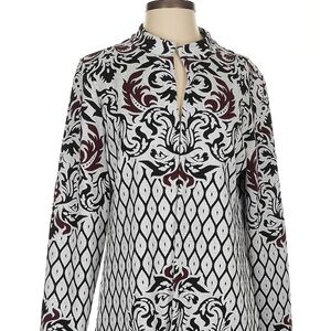 Elegant Black and White Patterned Women's Top